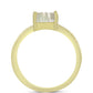 Goldplattierter Silberring mit Perlmutt