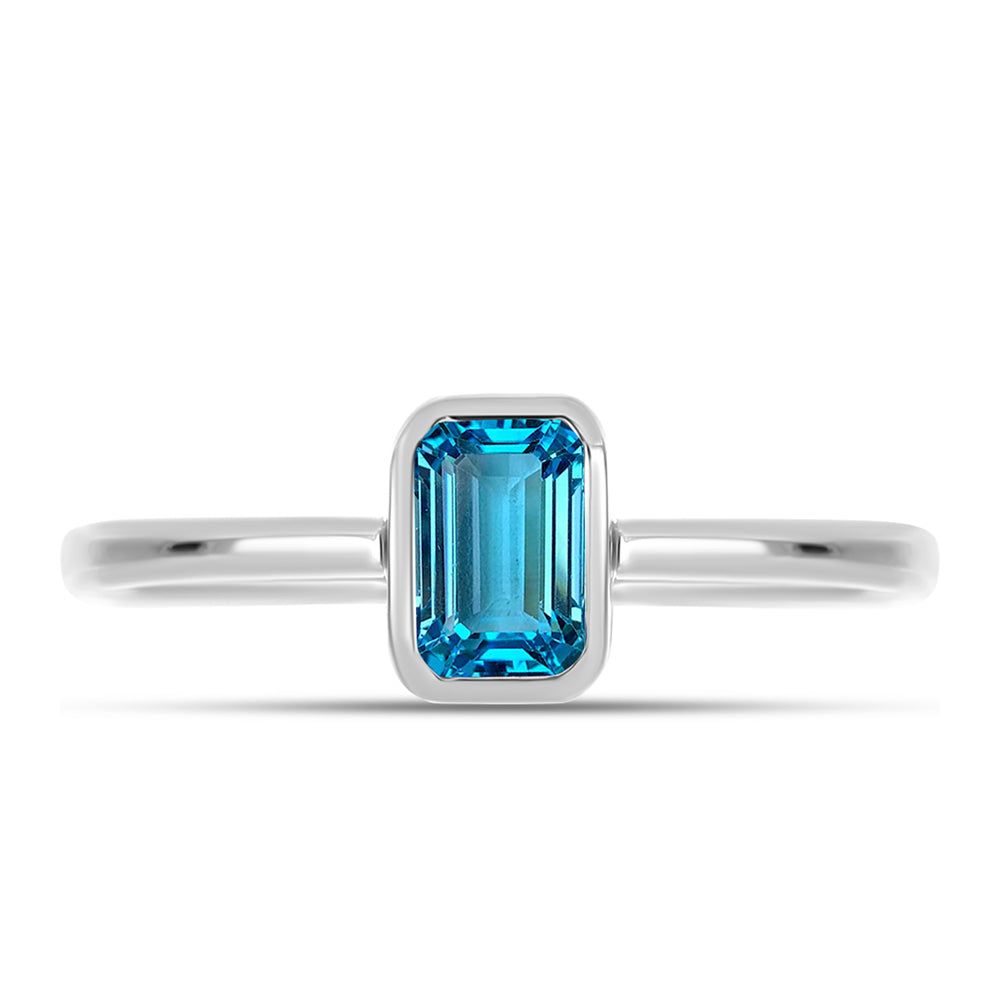 Silberring mit schweizerischem Blautopas