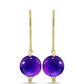 schmuckgarnitur aus Goldplattierte Silber mit marokkanischem Amethyst
