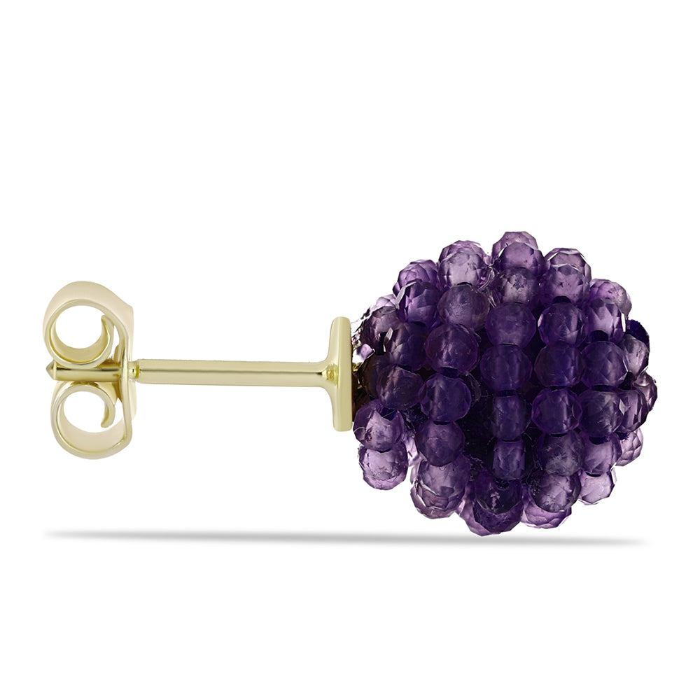 Goldplattierte Silberohrringe mit marokkanischem Amethyst
