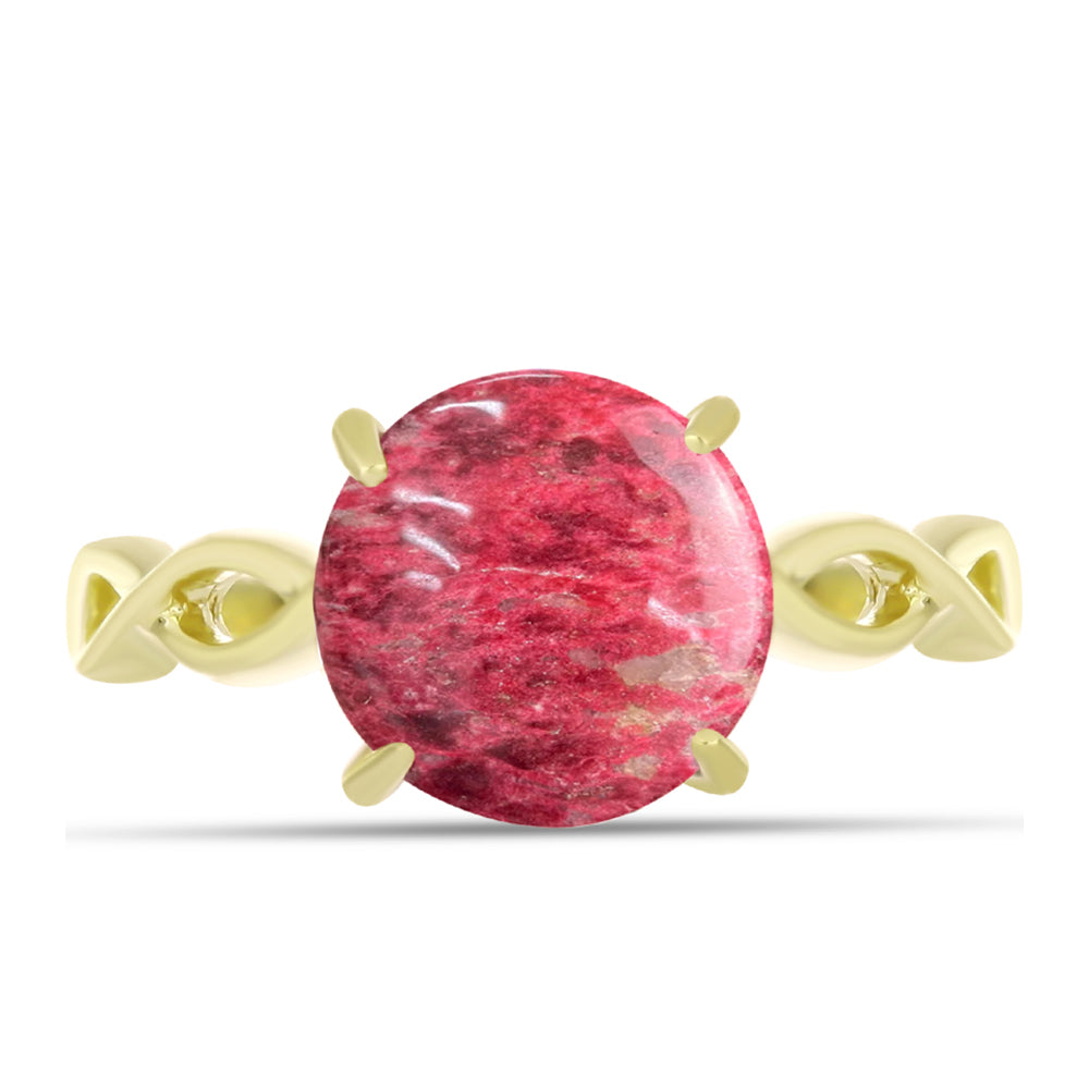 Goldplattierter Silberring mit Thulit 1 