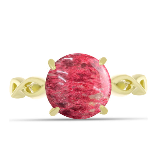 Goldplattierter Silberring mit Thulit