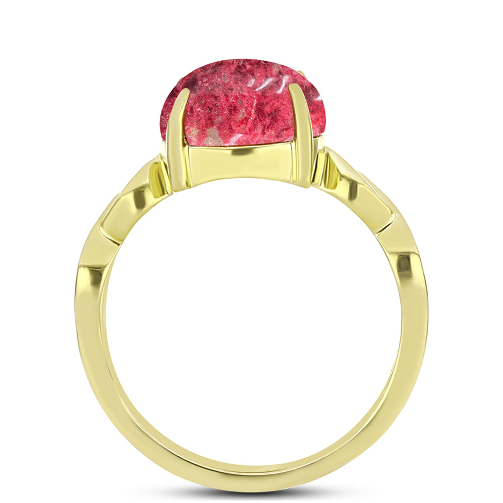Goldplattierter Silberring mit Thulit