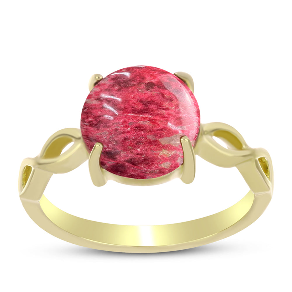 Goldplattierter Silberring mit Thulit