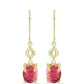 Goldplattierte Silberohrringe mit Thulit