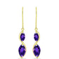 Goldplattierte Silberohrringe mit marokkanischem Amethyst