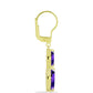 Goldplattierte Silberohrringe mit marokkanischem Amethyst