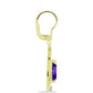 Goldplattierte Silberohrringe mit marokkanischem Amethyst und weißem Topas