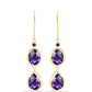 Goldplattierte Silberohrringe mit marokkanischem Amethyst