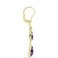 Goldplattierte Silberohrringe mit marokkanischem Amethyst