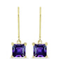 Goldplattierte Silberohrringe mit marokkanischem Amethyst