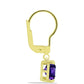 Goldplattierte Silberohrringe mit marokkanischem Amethyst