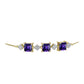Goldplattiertes Silberarmband mit marokkanischem Amethyst und weißem Topas