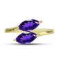 Goldplattierter Silberring mit marokkanischem Amethyst