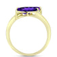 Goldplattierter Silberring mit marokkanischem Amethyst
