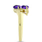Goldplattierter Silberring mit marokkanischem Amethyst