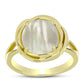 Goldplattierter Silberring mit Perlmutt