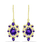 Goldplattierte Silberohrringe mit marokkanischem Amethyst