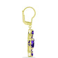 Goldplattierte Silberohrringe mit marokkanischem Amethyst