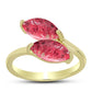 Goldplattierter Silberring mit Thulit