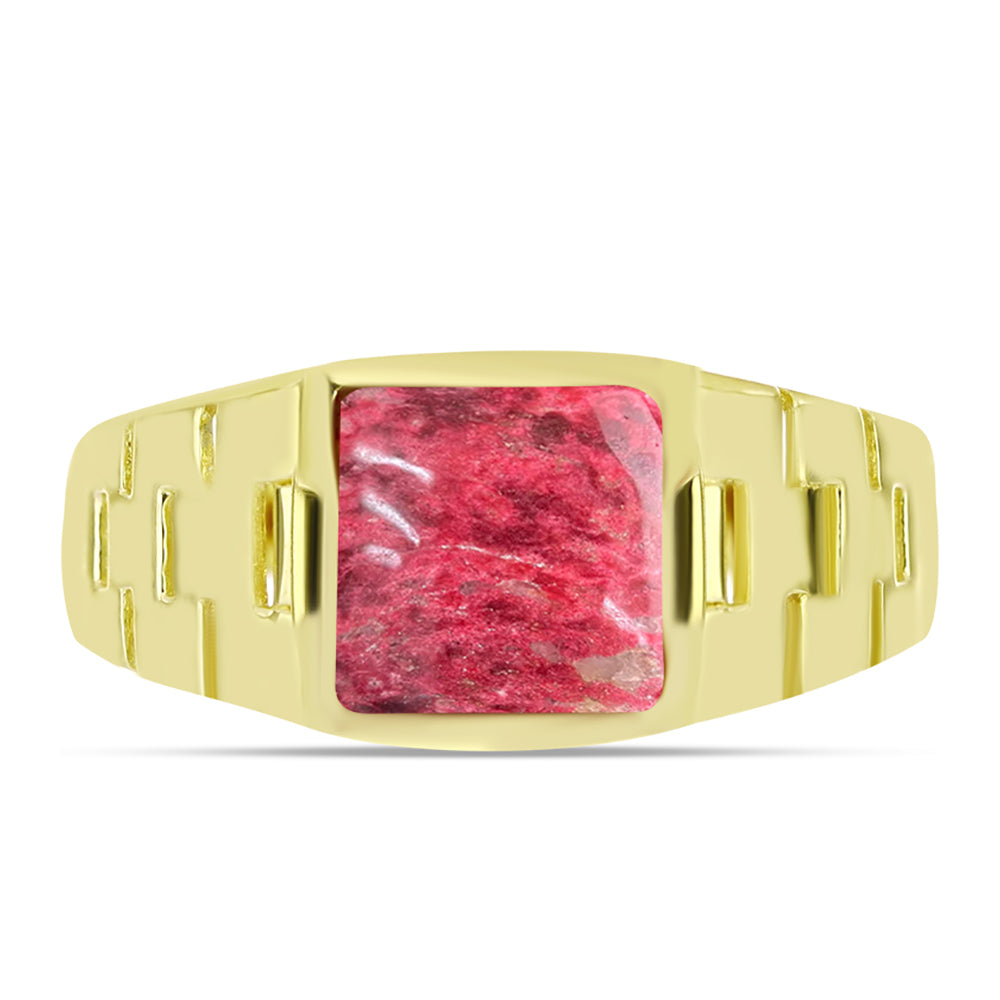 Goldplattierter Silberring mit Thulit 1 