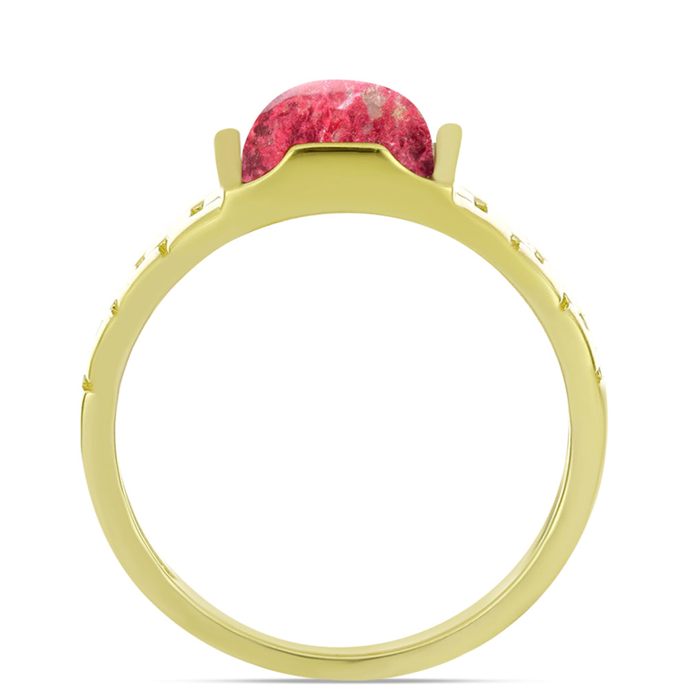 Goldplattierter Silberring mit Thulit 2 