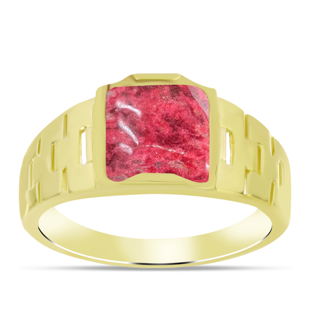 Goldplattierter Silberring mit Thulit