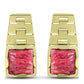 Goldplattierte Silberohrringe mit Thulit