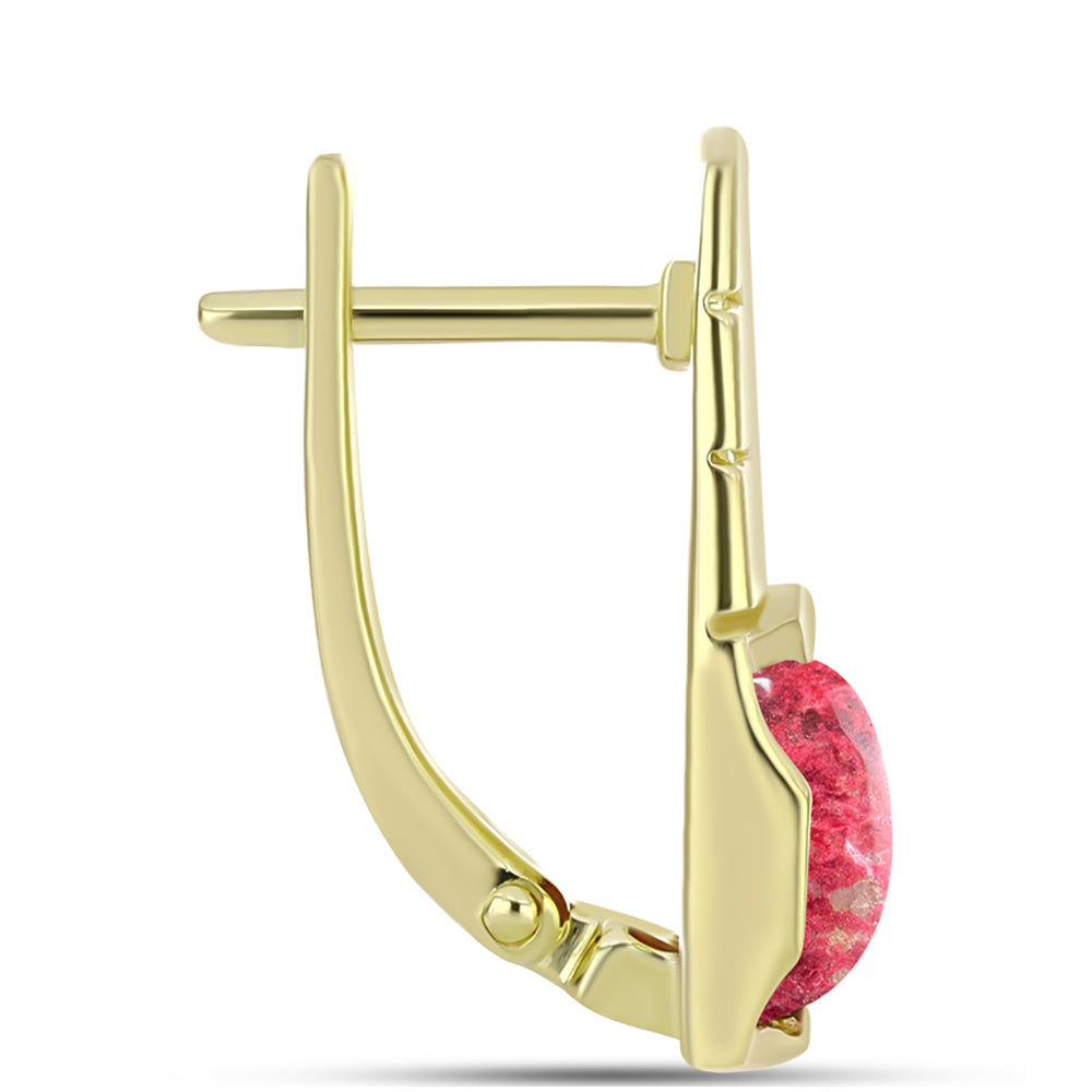 Goldplattierte Silberohrringe mit Thulit