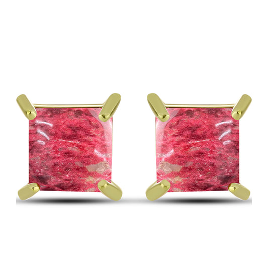 Goldplattierte Silberohrringe mit Thulit