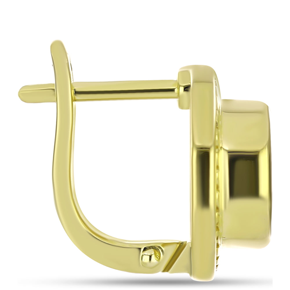 Goldplattierte Silberohrringe mit Perlmutt 2 