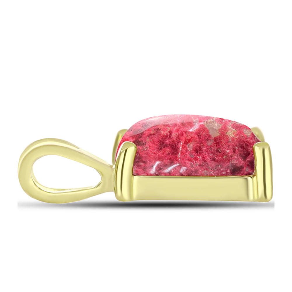 Goldplattierter Silberanhänger mit Thulit