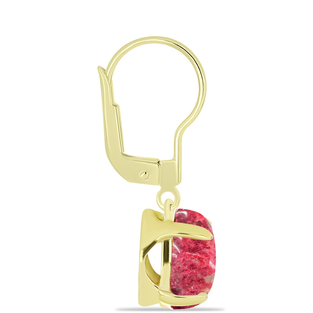 Goldplattierte Silberohrringe mit Thulit 2 