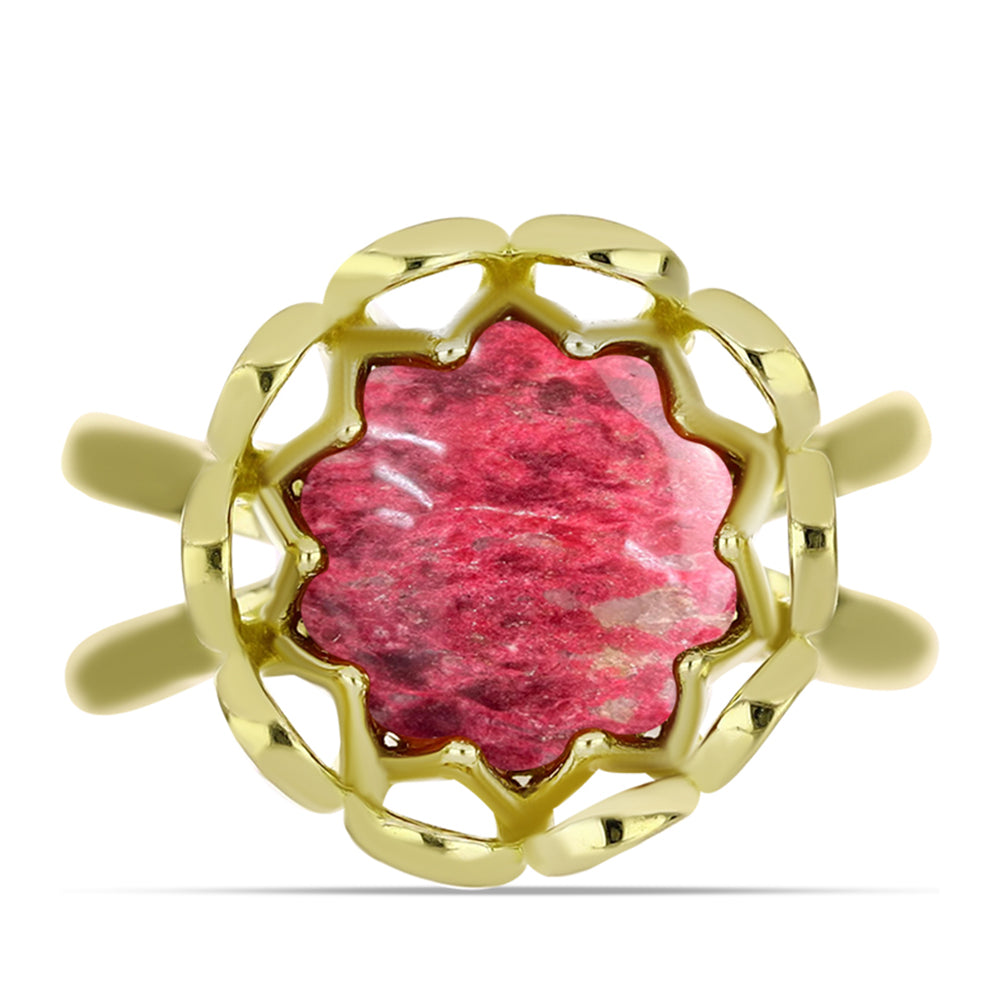 Goldplattierter Silberring mit Thulit