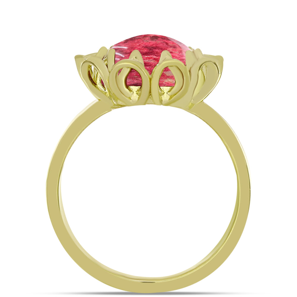 Goldplattierter Silberring mit Thulit 2 