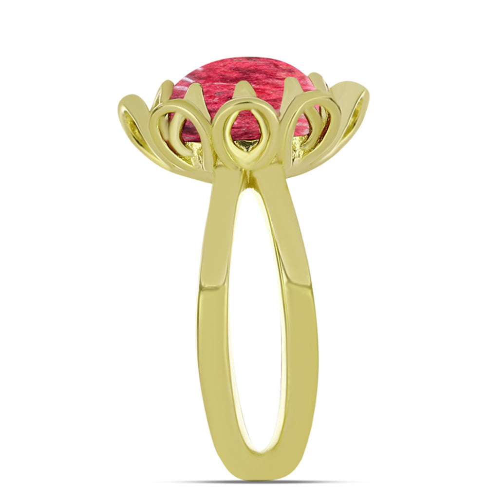 Goldplattierter Silberring mit Thulit 4 