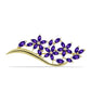 Goldplattierte Silberbrosche mit marokkanischem Amethyst