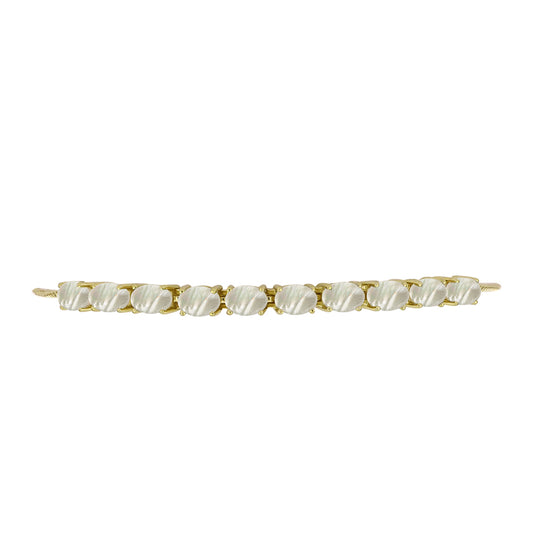 Goldplattiertes Silberarmband mit Perlmutt