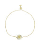 Goldplattiertes Silberarmband mit Perlmutt