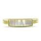 Goldplattierter Silberring mit Perlmutt