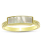 Goldplattierter Silberring mit Perlmutt