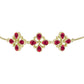 Goldplattiertes Silberarmband mit Rubin aus Madagaskar