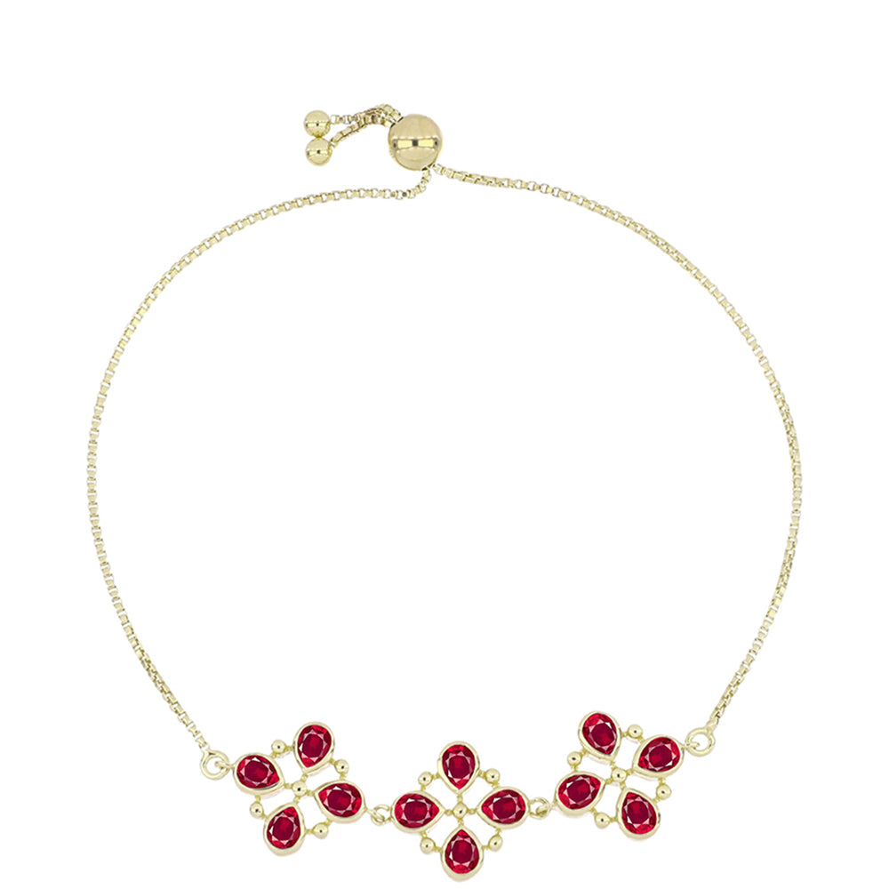 Goldplattiertes Silberarmband mit Rubin aus Madagaskar 1 