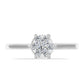 Silberring mit weißem Diamant