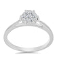 Silberring mit weißem Diamant