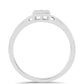 Silberring mit weißem Diamant