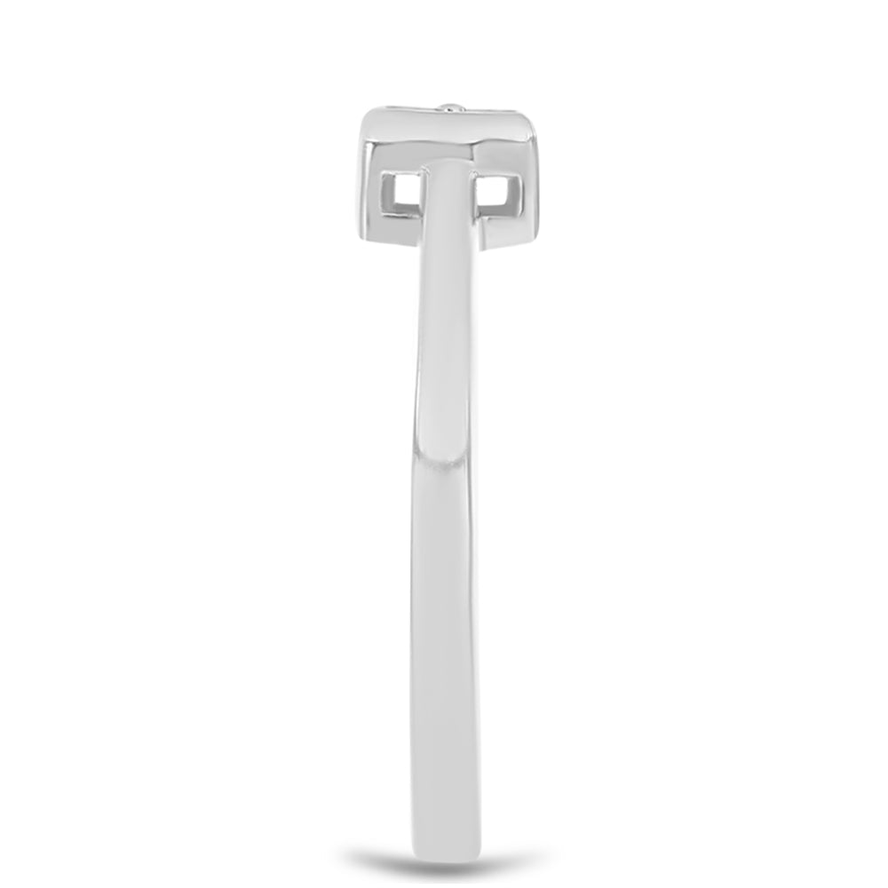 Silberring mit weißem Diamant
