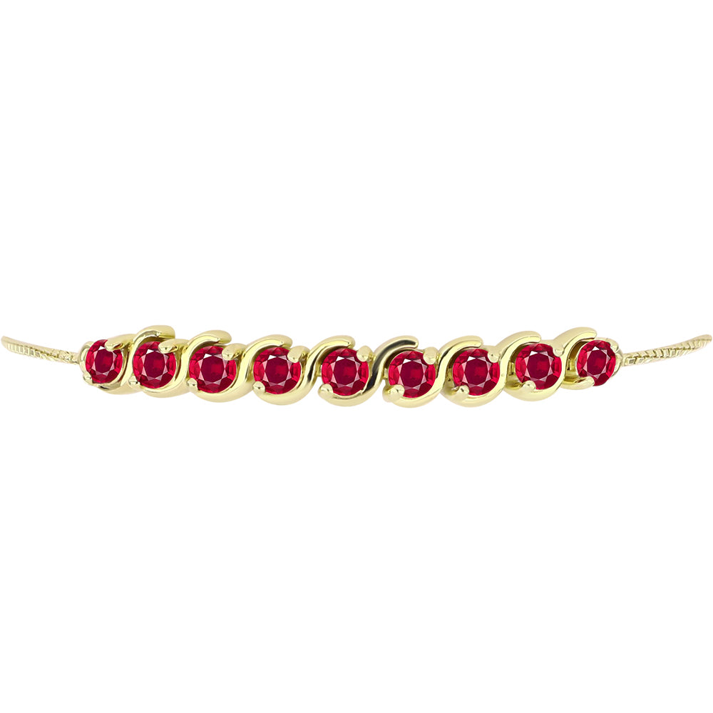 Goldplattiertes Silberarmband mit Rubin aus Madagaskar 2 