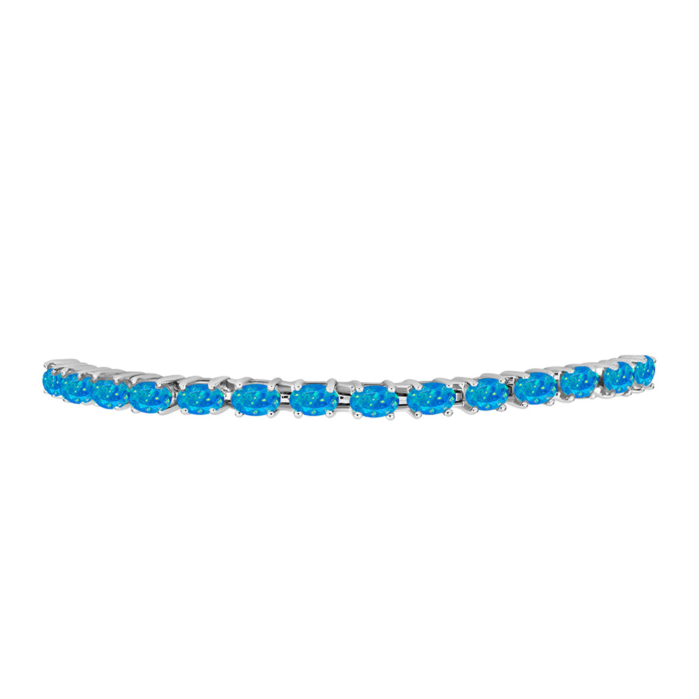 Silberarmband mit äthiopischem Paraiba-Blauopal 2 