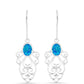 Silberohrringe mit äthiopischem Paraiba-Blauopal